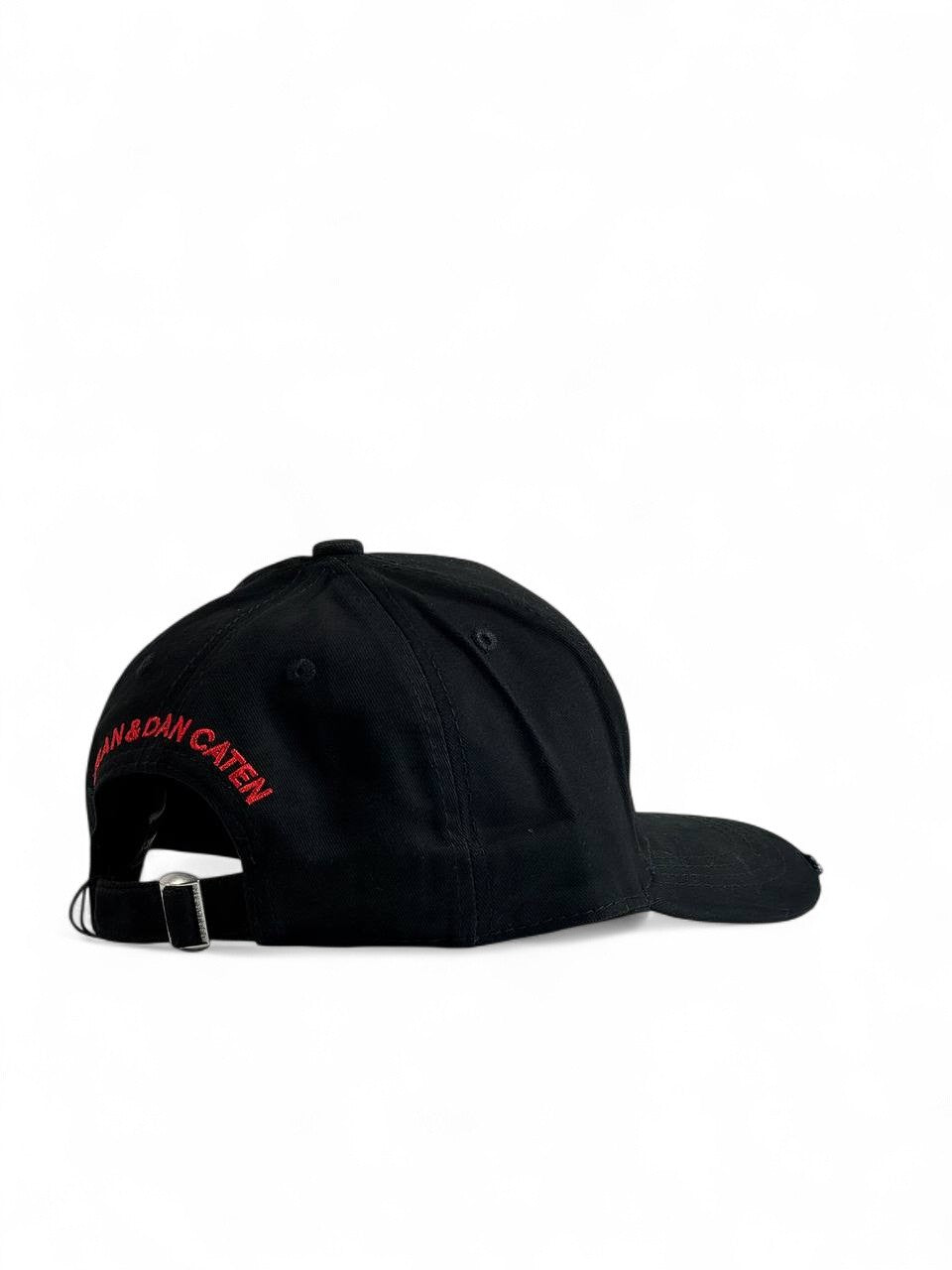 Dsquared2 Black & Red Logo Patch Cap 🖤❤️ | Iconic Streetwear Vibes 🇨🇦🔥