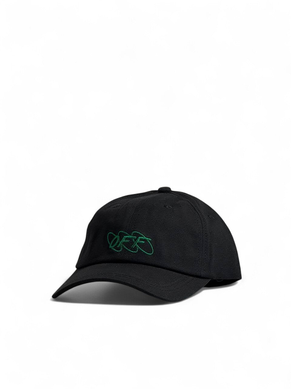 Off-White Black Cap with Green Logo 💚🖤 | Minimal Streetwear Essential