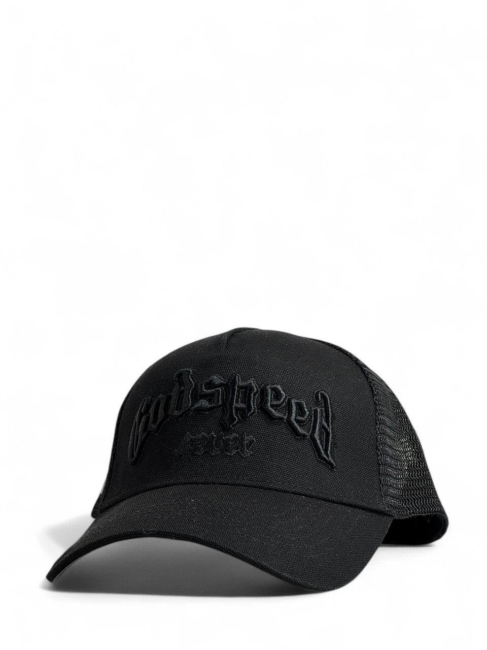 Godspeed Fever All-Black Mesh Cap 🖤 | Bold Streetwear Classic