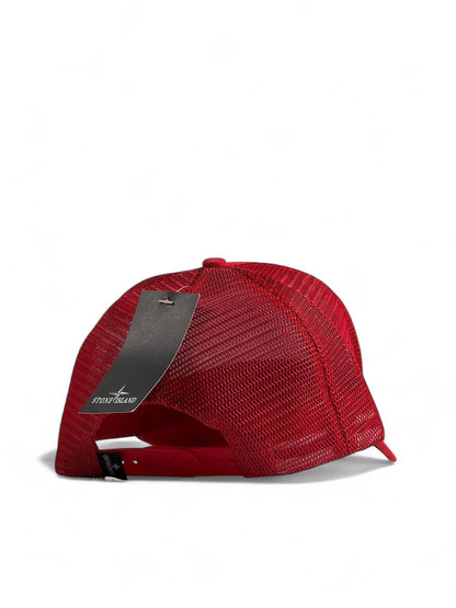 Stone Island Red Mesh Cap ❤️🔥 | Iconic Streetwear Statement