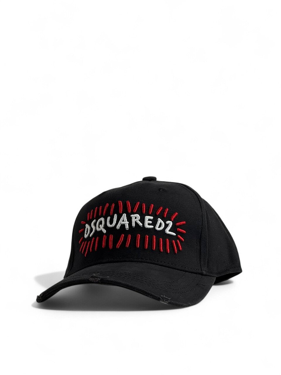 Dsquared2 Black Cap 🖤 | Bold Red Embroidery Streetwear