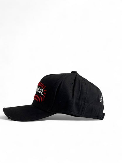 Dsquared2 Black Cap 🖤 | Bold Red Embroidery Streetwear
