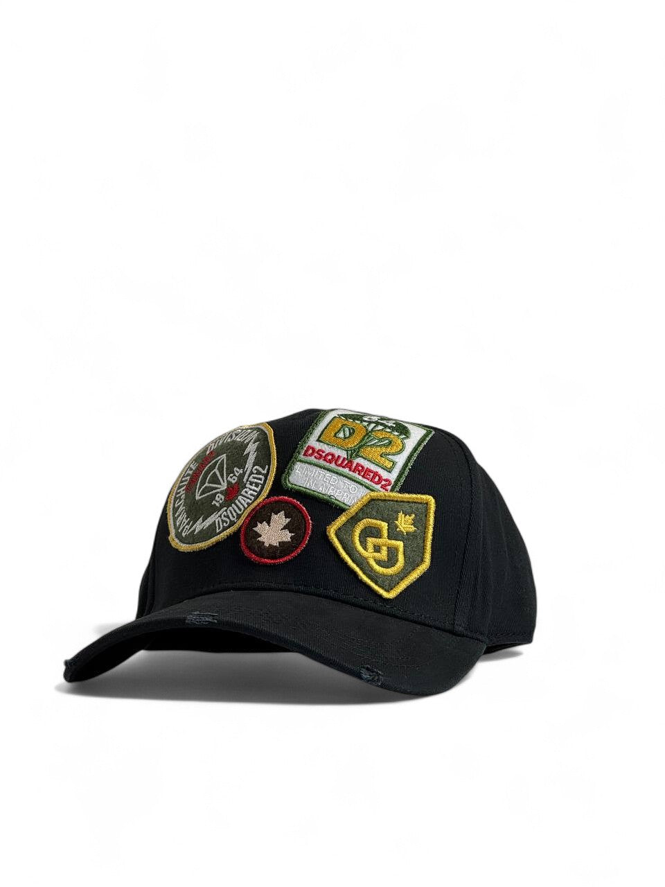 Dsquared2 Multi-Patch Black Cap 🖤 | Luxury Streetwear Statement