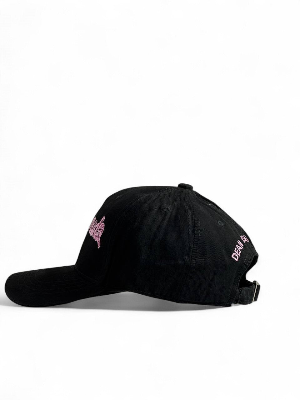 Dsquared2 Pink Sequin Logo Black Cap 💖 | Luxury Streetwear Statement