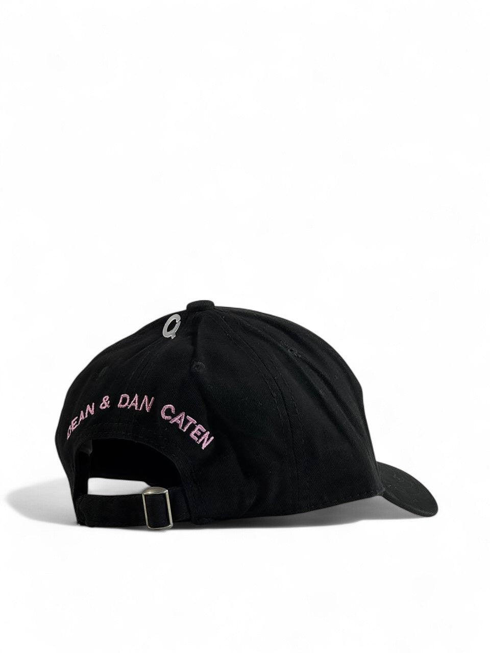 Dsquared2 Pink Sequin Logo Black Cap 💖 | Luxury Streetwear Statement