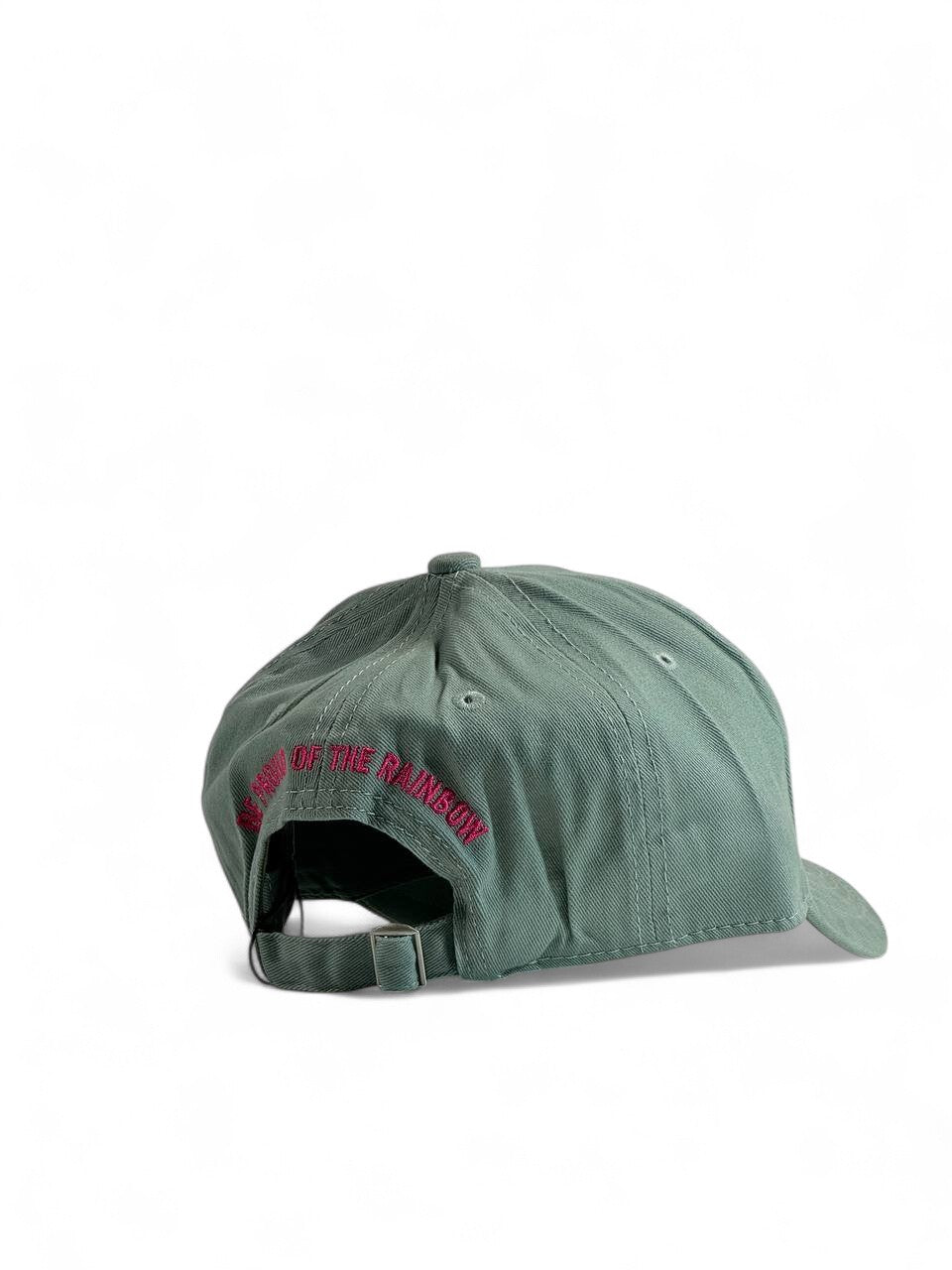 Dsquared2 Sage Green Rainbow Patch Cap 🌈✨ | Summer Streetwear Essential