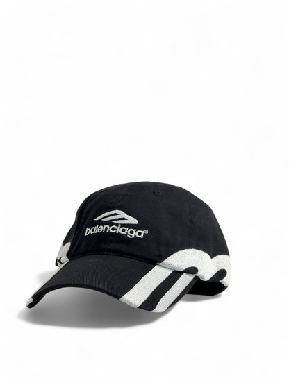 🧢 Balenciaga Black & White Signature Cap 🖤🤍