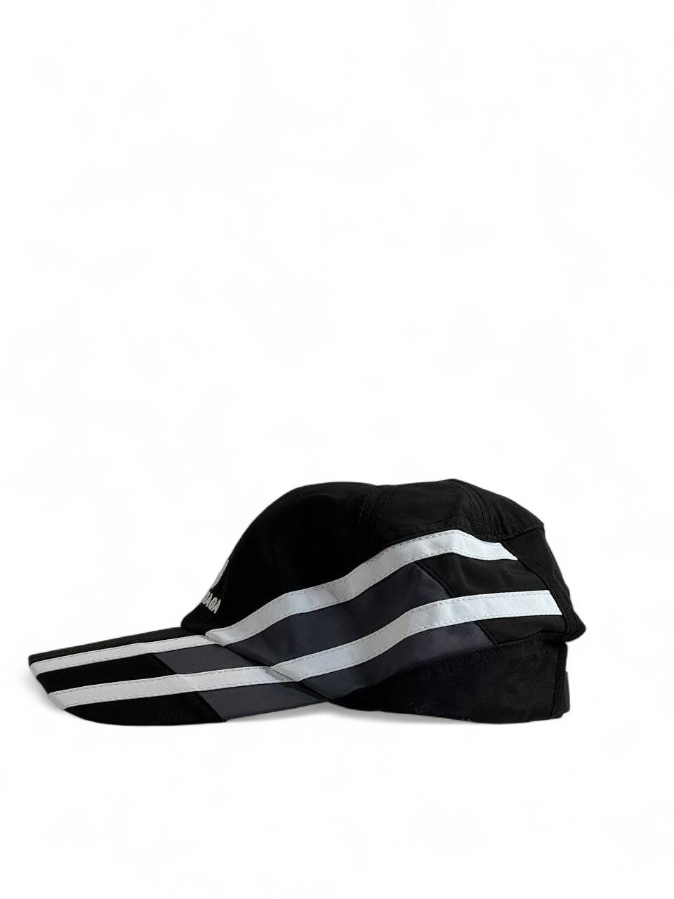 🧢 Balenciaga Black & White Striped Logo Cap 🖤🤍