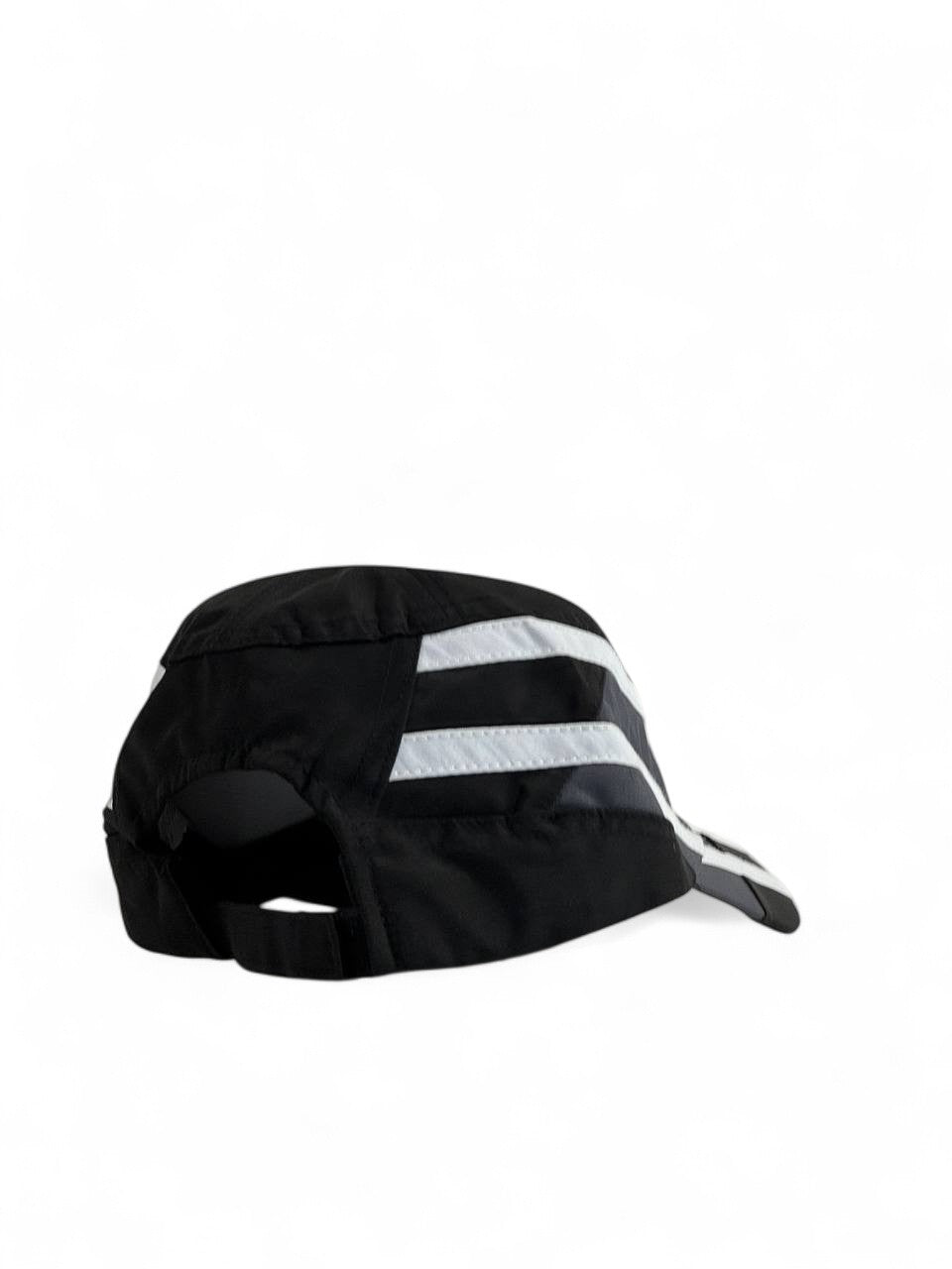 🧢 Balenciaga Black & White Striped Logo Cap 🖤🤍