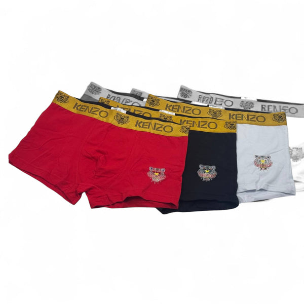 Kenzo Men's Boxer Set – 3-in-1 Tiger Logo Edition