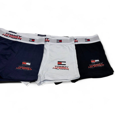 Tommy Hilfiger Men’s Boxer Set – 3-Pack Classic Logo Edition (Navy, White, Black)