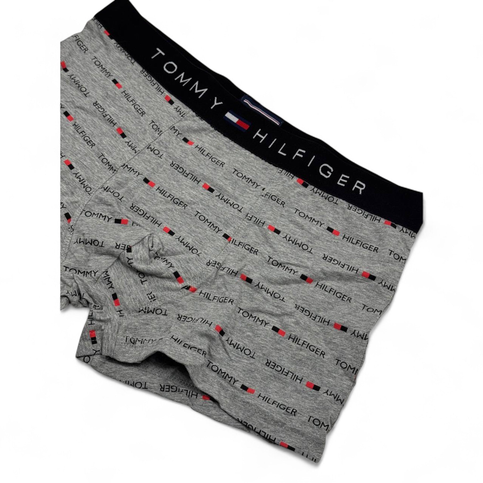 🩳 Tommy Hilfiger Men’s Boxer Set – 3-Pack All-Over Logo Print Edition (Navy, Black, Grey) 🔁