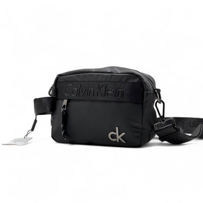 🖤 Calvin Klein Logo Strap Crossbody Bag – Black Edition 🖤