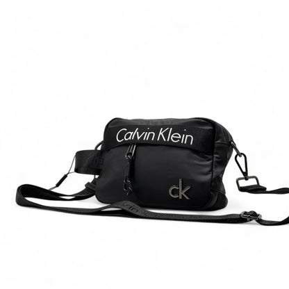 🖤 Calvin Klein Signature Crossbody Bag – Black & White Logo 🖤