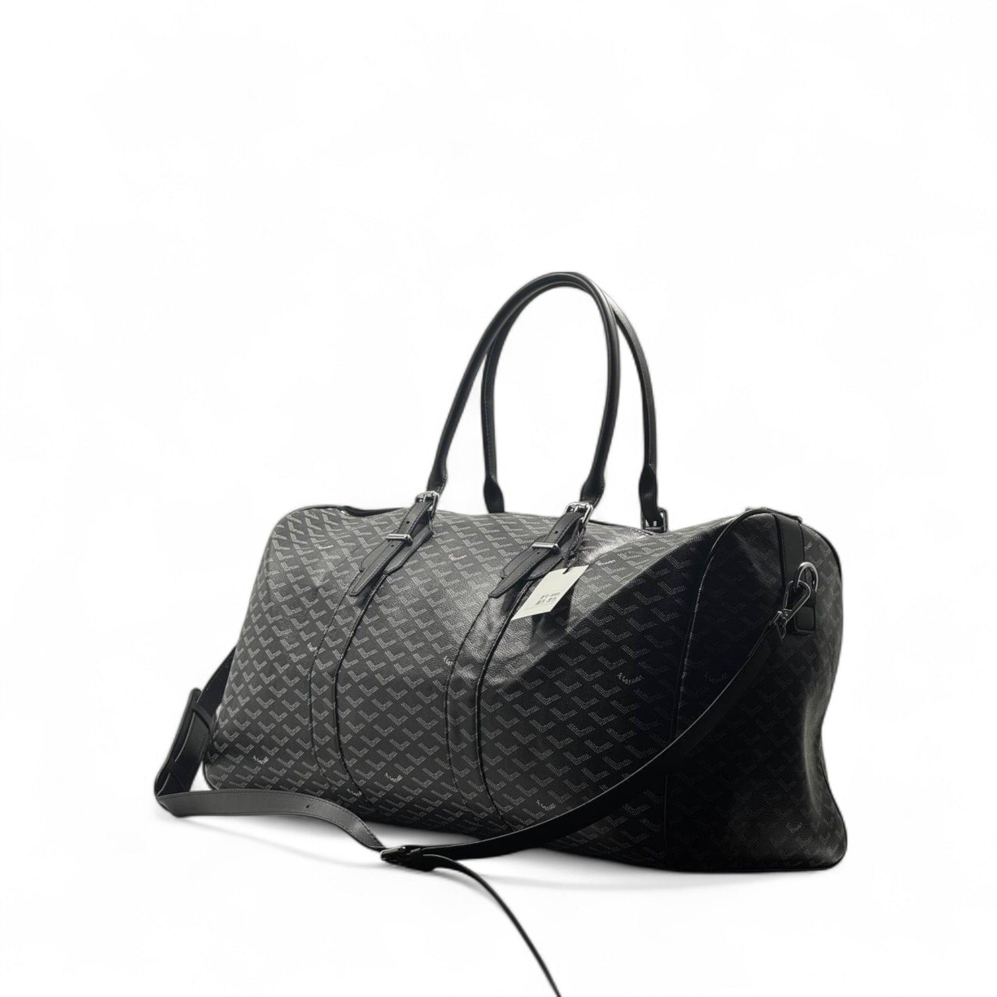 🖤 Goyard Black Signature Duffle Bag – Monogram Elegance for Travel