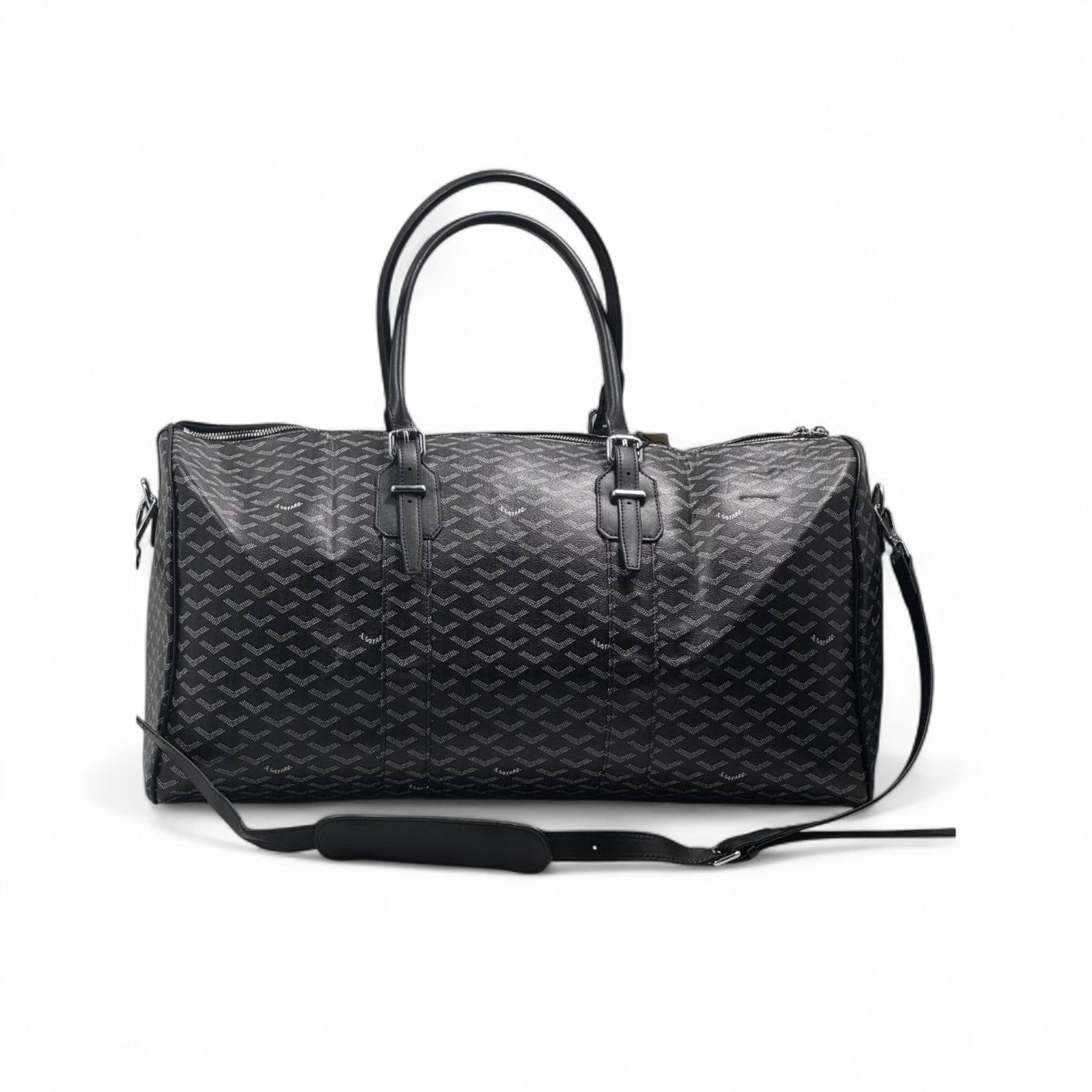 🖤 Goyard Black Signature Duffle Bag – Monogram Elegance for Travel