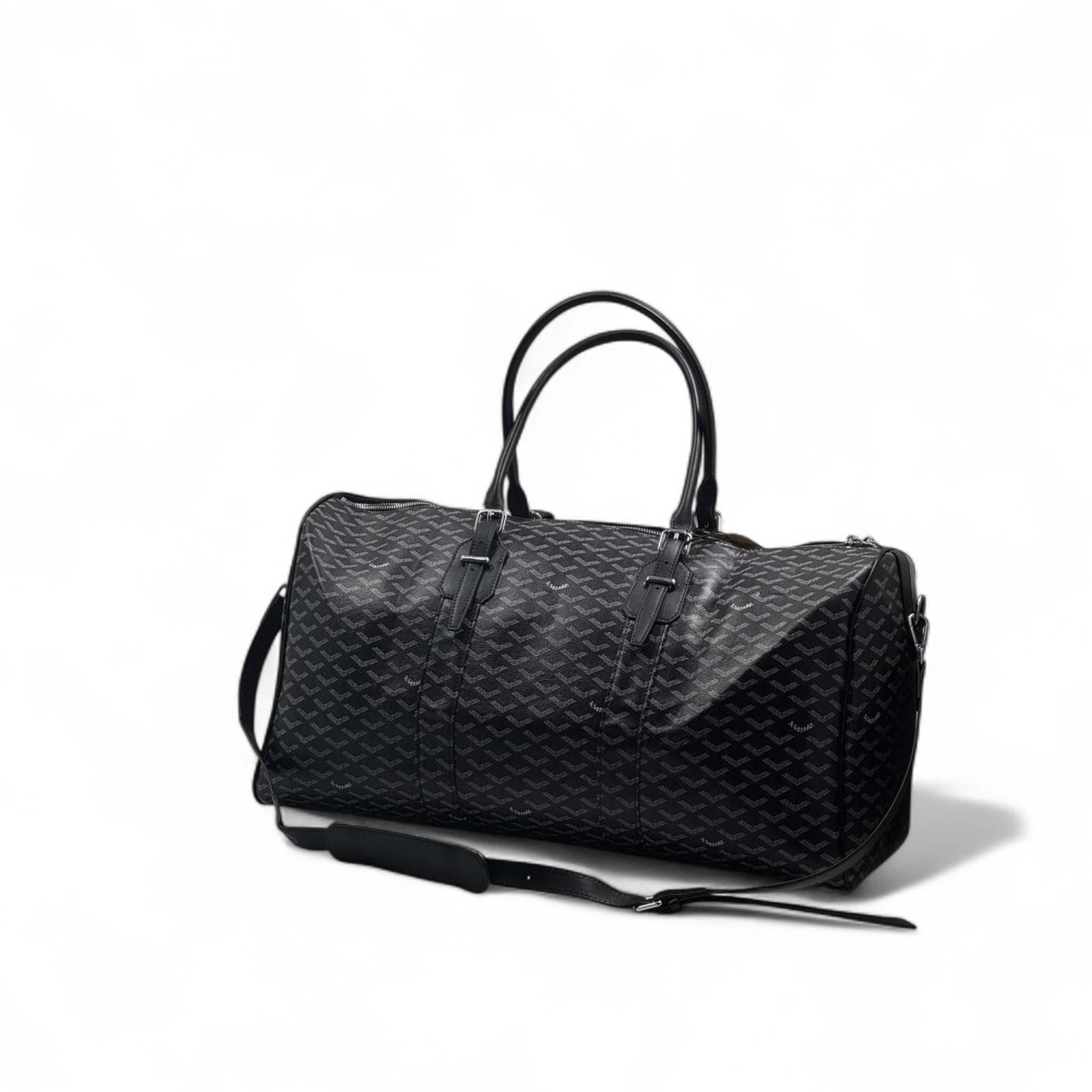 🖤 Goyard Black Signature Duffle Bag – Monogram Elegance for Travel