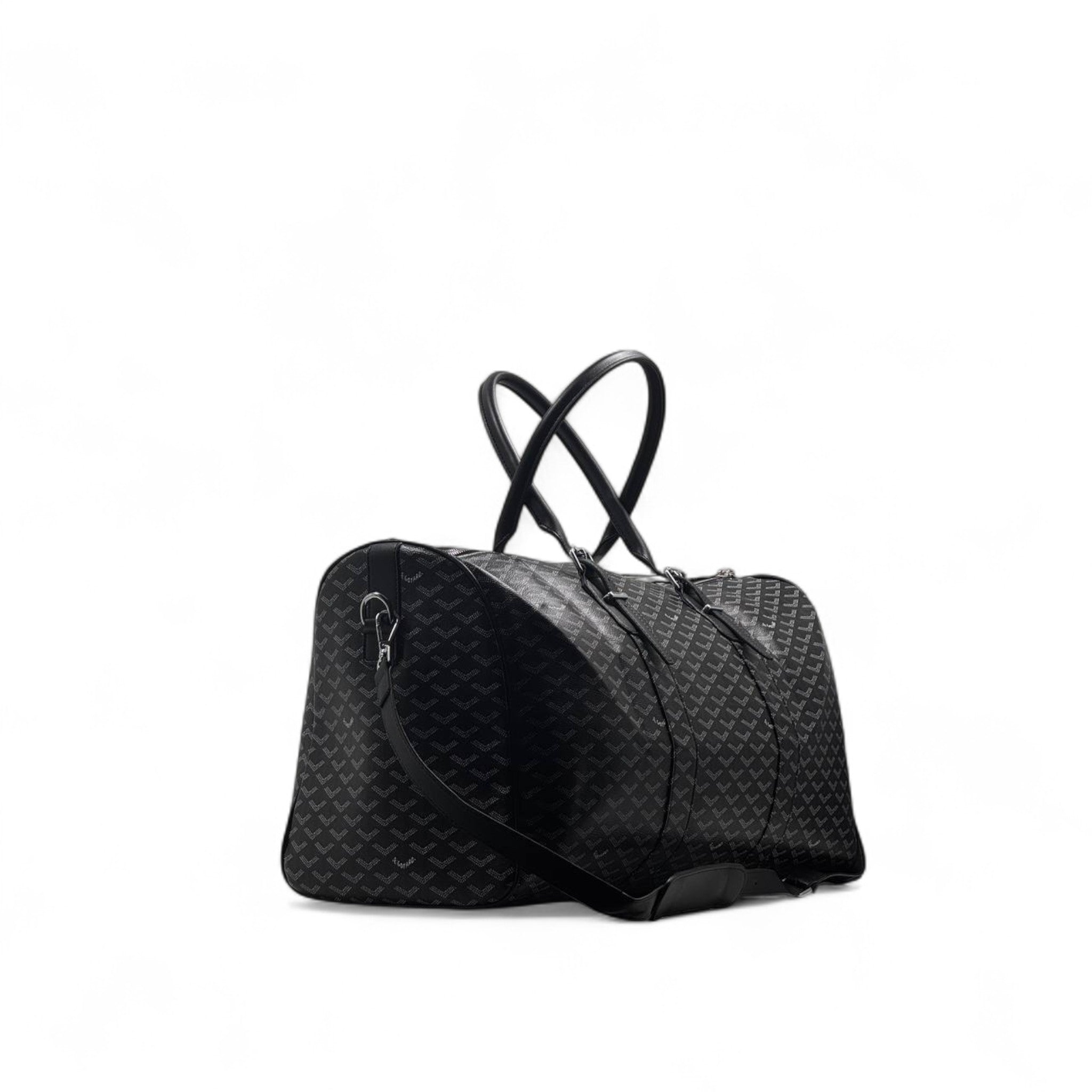 🖤 Goyard Black Signature Duffle Bag – Monogram Elegance for Travel
