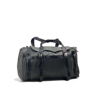 🫒 Calvin Klein Olive Green Nylon Duffle Bag – Logo Strap Gym & Travel Essential