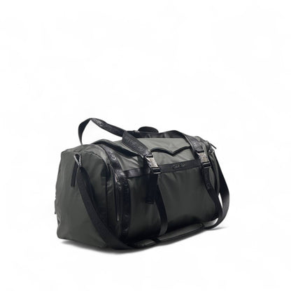 🫒 Calvin Klein Olive Green Nylon Duffle Bag – Logo Strap Gym & Travel Essential