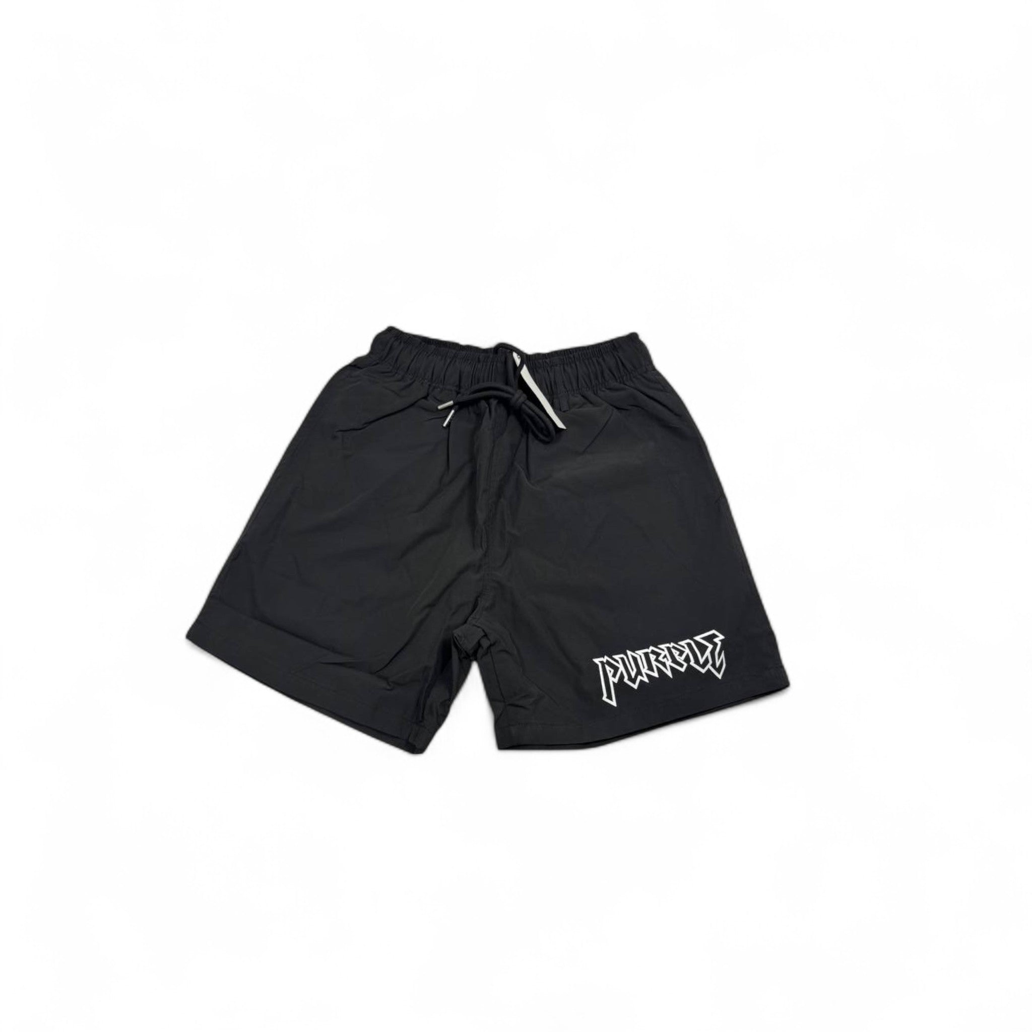 🖤 Purple Brand Black Swim Shorts – Street Minimal Edition
