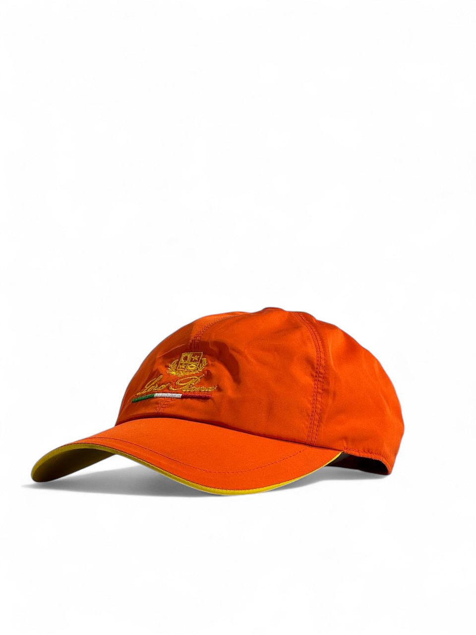 Loro Piana Orange Luxury Cap 🧡✨ | Gold Crest Embroidery | Unisex Italian Classic 🇮🇹