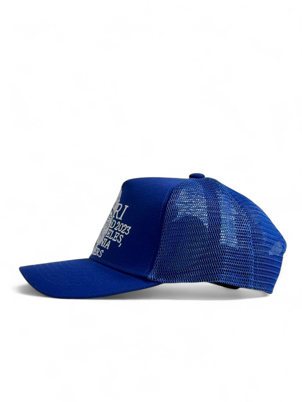 Amiri “Dreamers” Trucker Cap 🧢 – Royal Blue | LA Streetwear Luxury ✨