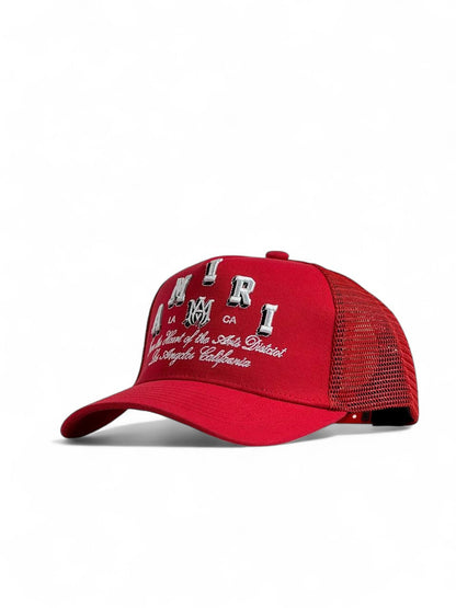 Amiri Trucker Cap 🧢 – Red | LA Street Luxury Style ✨