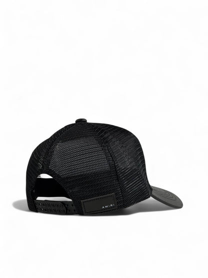 Amiri Black Trucker Cap 🌴✨ | Palm Tree Embroidery | Luxury Streetwear Hat 🖤