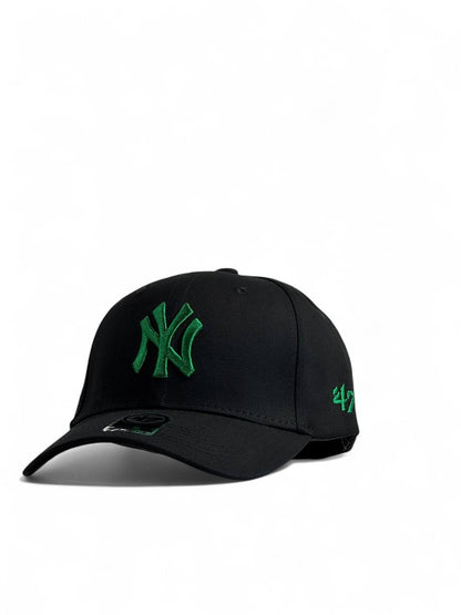 Black & Green NY Yankees ‘47 Brand Cap 🧢💚 | Bold Streetwear Vibes 🌿🔥