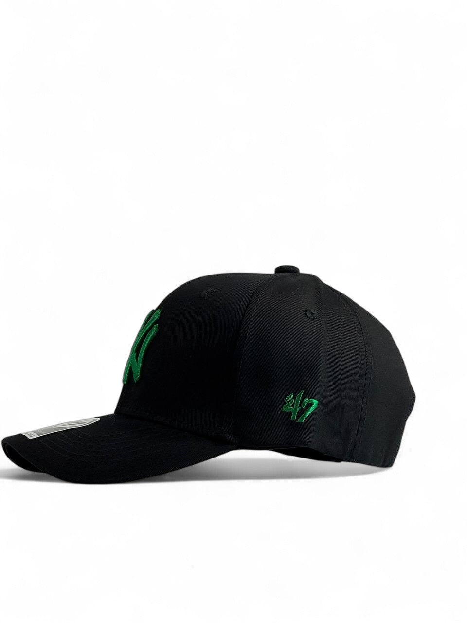 Black & Green NY Yankees ‘47 Brand Cap 🧢💚 | Bold Streetwear Vibes 🌿🔥