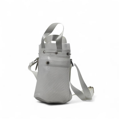 👜 Alo Mini Crossbody Bucket Bag – Sleek White | Adjustable Strap & Carabiner Clip