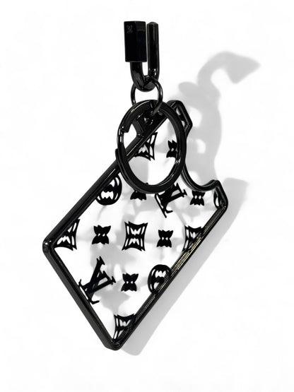 ✨ Louis Vuitton Monogram Black Keychain – Luxury LV Bag Charm 🔑🖤