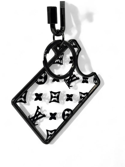 ✨ Louis Vuitton Monogram Black Keychain – Luxury LV Bag Charm 🔑🖤