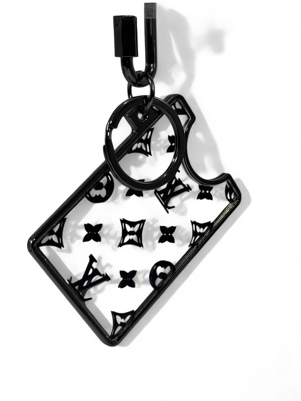 ✨ Louis Vuitton Monogram Black Keychain – Luxury LV Bag Charm 🔑🖤
