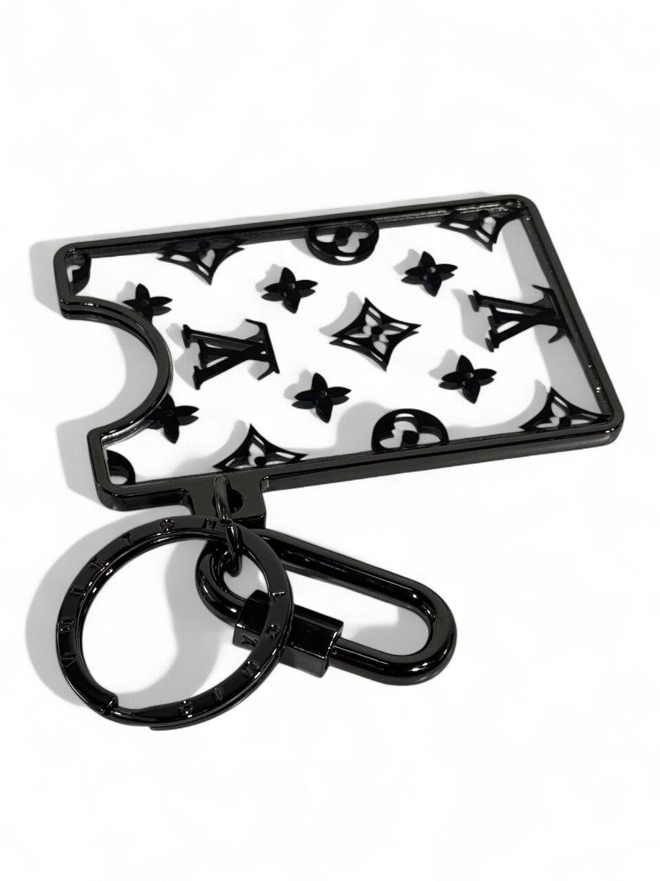 ✨ Louis Vuitton Monogram Black Keychain – Luxury LV Bag Charm 🔑🖤