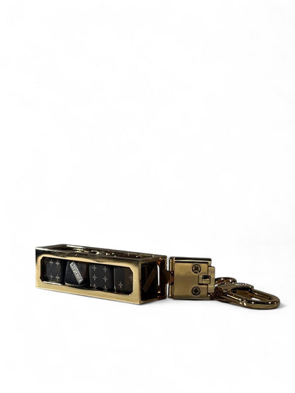 🎲 Louis Vuitton x Supreme Dice Keychain – Limited Edition Gold Charm 🔑✨