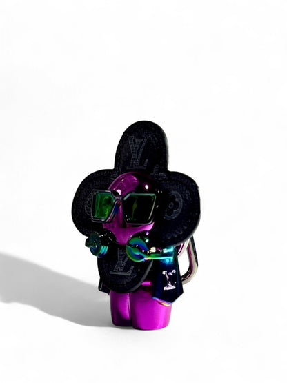 🕶️ Louis Vuitton Vivienne Black Monogram Keychain – Limited Edition Cool Charm 🔑✨