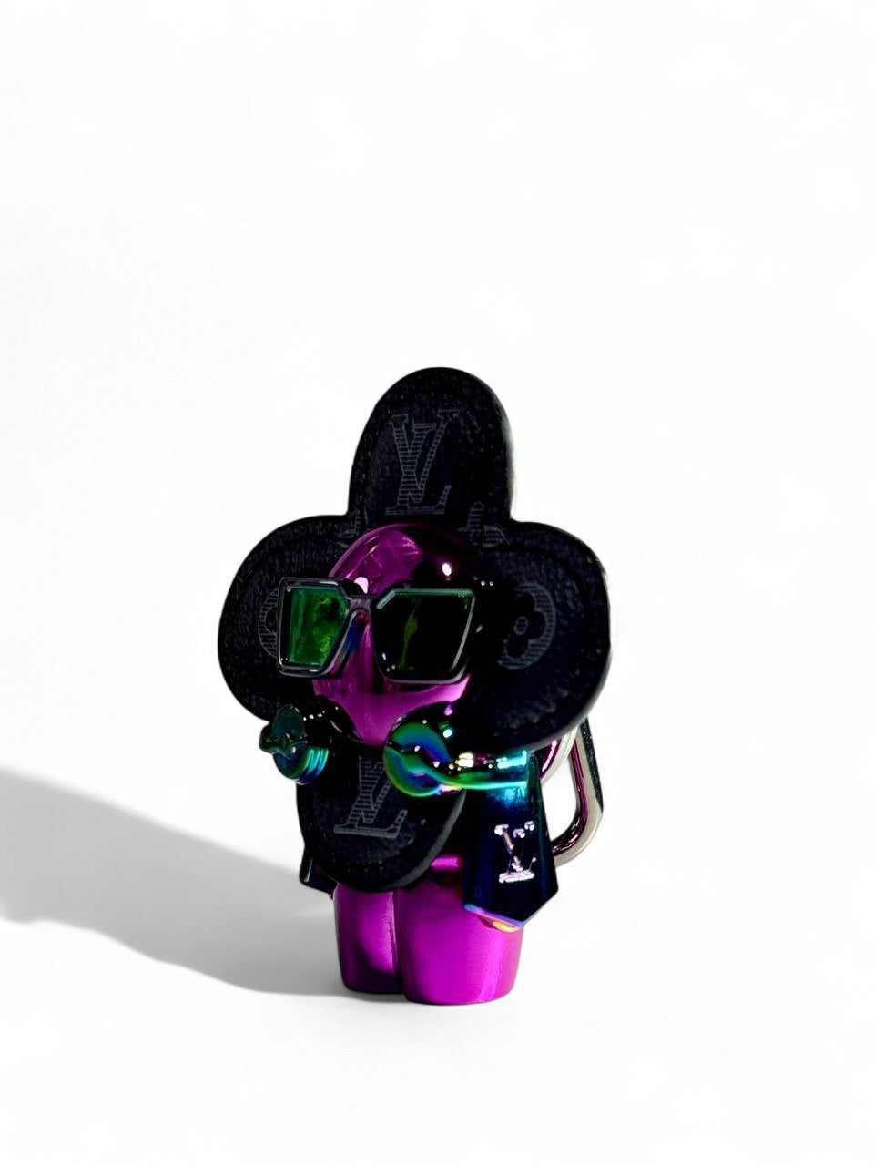 🕶️ Louis Vuitton Vivienne Black Monogram Keychain – Limited Edition Cool Charm 🔑✨