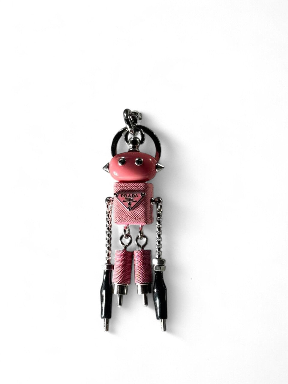 🌸 Prada Pink Robot Keychain – Limited Edition Futuristic Charm 🔑✨