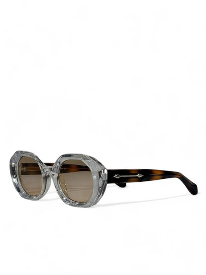 🕶️ Moscot Retro Clear Round Sunglasses – Vintage Crystal Frame Luxury Shades ✨