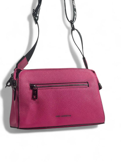 ✨ Karl Lagerfeld Pink Crossbody Bag – Iconic Strap & Cartoon Charm 👜💖