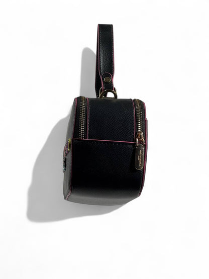 🌈 Karl Lagerfeld Paris Black Handbag – Colorful Logo Design 🎨✨