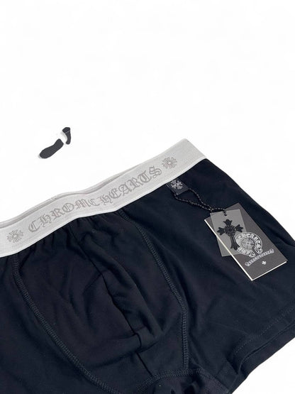 🔥 Chrome Hearts Men’s Boxer Briefs – Black Luxury Underwear 🖤✨