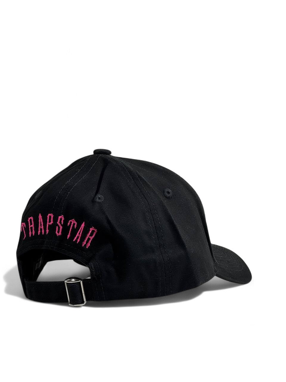 🔥 Trapstar Black Cap – Pink T Logo Embroidered Streetwear Hat 🧢✨