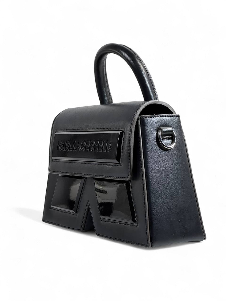 🖤 Karl Lagerfeld Iconic Black Geometric Handbag – Luxury Statement Bag ✨👜