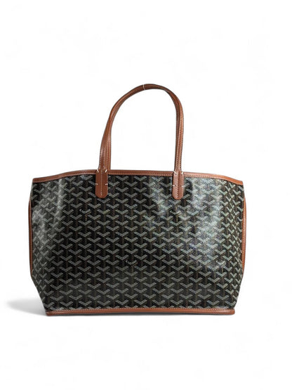🖤 Goyard Saint Louis GM Tote Bag – Black & Brown Trim | Luxury Icon ✨