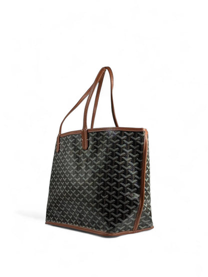 🖤 Goyard Saint Louis GM Tote Bag – Black & Brown Trim | Luxury Icon ✨