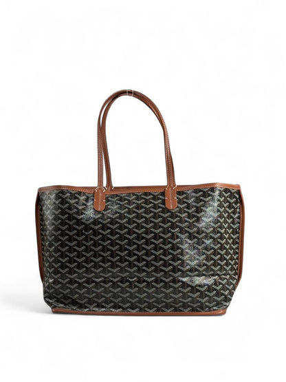 🖤 Goyard Saint Louis GM Tote Bag – Black & Brown Trim | Luxury Icon ✨