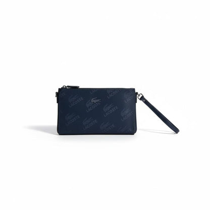 👜 Lacoste Monogram Navy Wristlet Pouch – Sleek. Sporty. Iconic 🐊